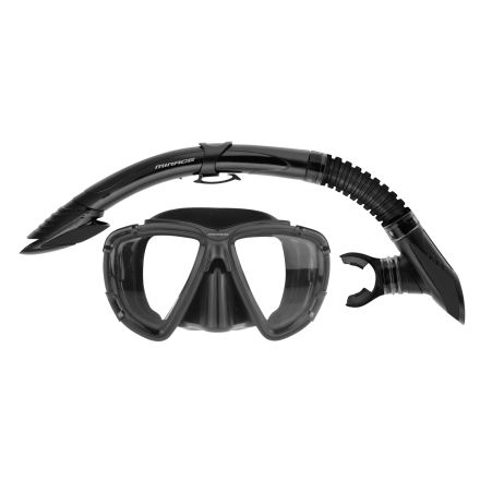 Mirage Set09 Platinum Adult Mask & Snorkel Set - Black