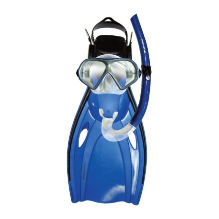 MIRAGE FSET12 MISSION ADULT MASK, SNORKEL & FIN SET - BLUE