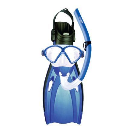 MIRAGE FSET05 COMET JUNIOR MASK, SNORKEL & FIN SET - BLUE