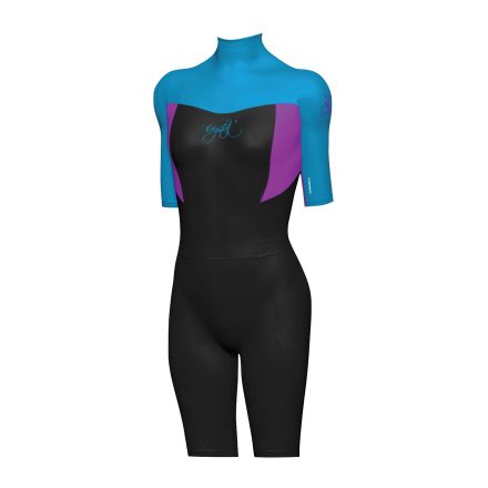 Crystal WS7 Girls Superstretch Springsuit 2mm - Blue/Black