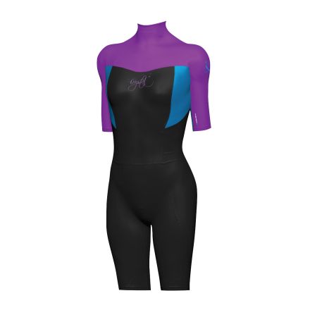 Crystal WS7 Girls Superstretch Springsuit 2mm - Purple/Black