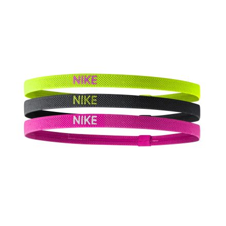 Nike Elastic Hair Bands - Volt/Black/Hyper Pink