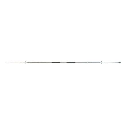 York 6'6" Chrome Solid Knurled Bar